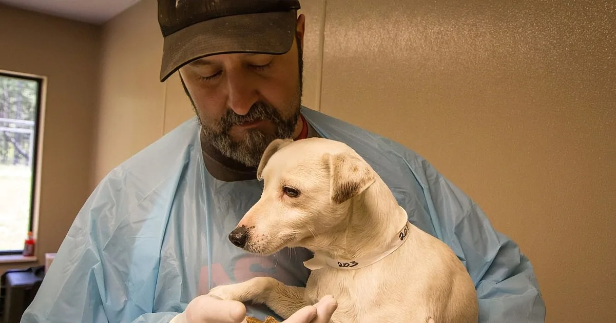 This Dog Was Afraid of Humans and Was About to Be Put Down When This Happened! so Touching!