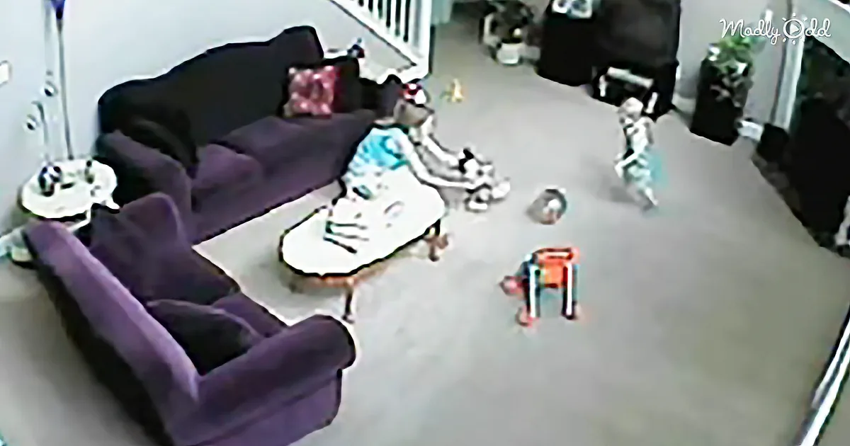 A person in a blue dress is sitting on a couch, surrounded by a living room with furniture and a small table.