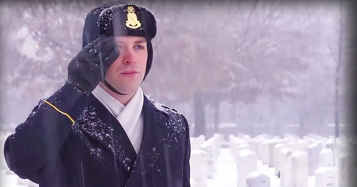 They Saw a Soldier All Alone at a Cemetery. When It Starts Snowing? I Totally Lost It!