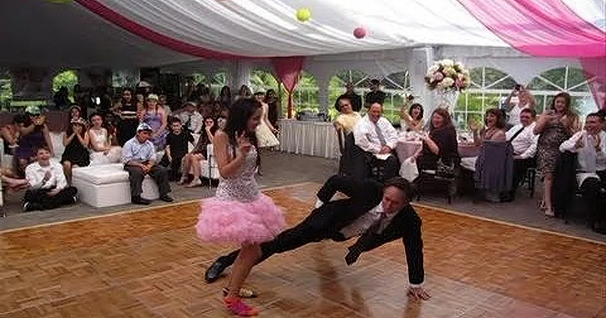 A Father-Daughter Dance Starts Slow, but Then the Music Changes and the People Erupt in Cheers