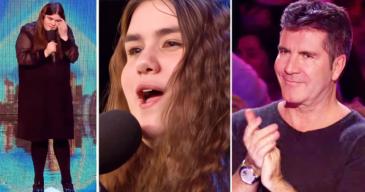 Nervous Young Lady Chokes up on Stage, but Simon Breaks Down in Tears When He Hears Her Voice