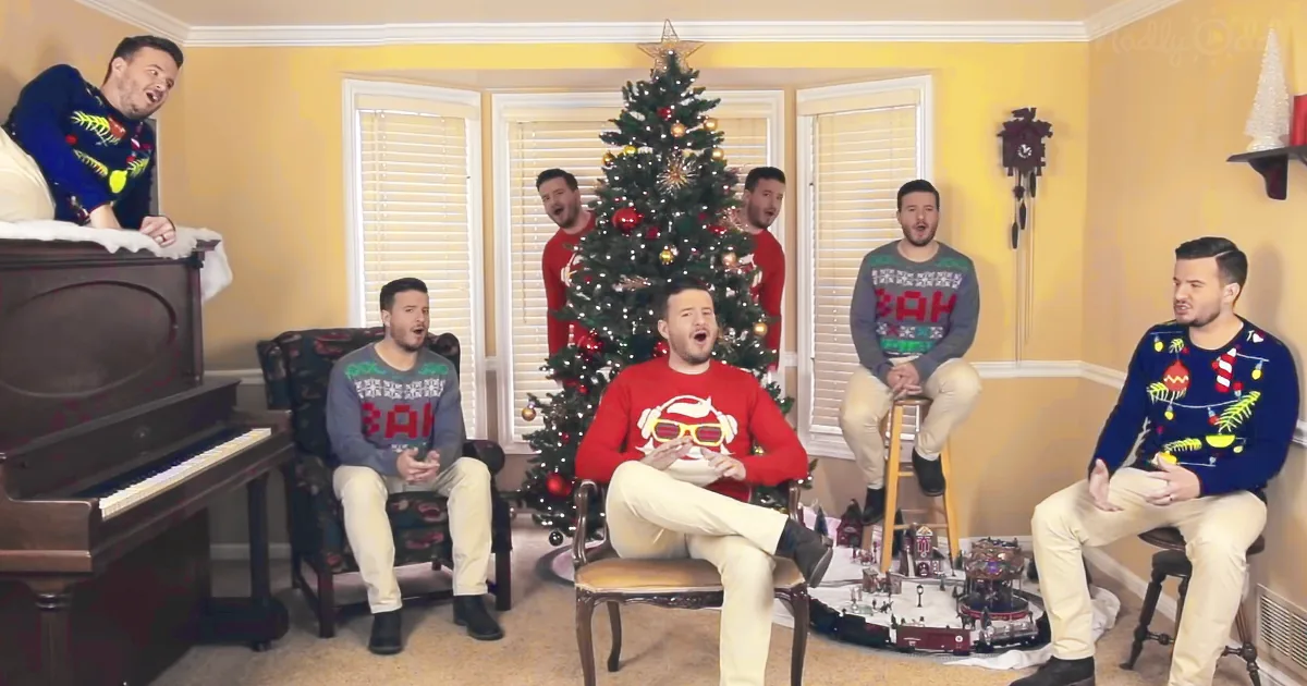 7 Men Sing 5 Acapella Christmas Songs With a Mind-Boggling Twist!
