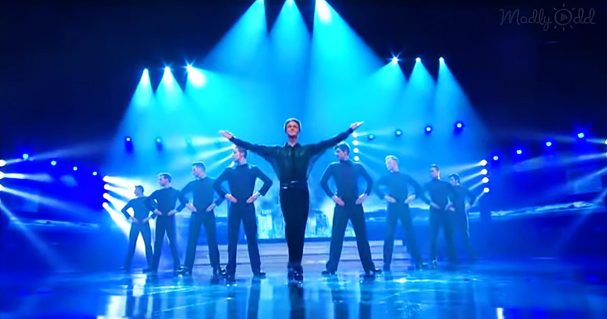 9 Men Line up on Stage to Perform a Spectacular Irish Dance & Drum Routine Now Viewed by Millions