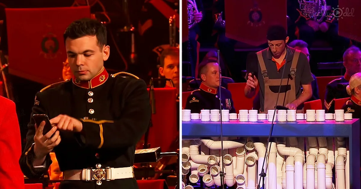 Percussionist Calls the Plumber During Hilarious Live Performance