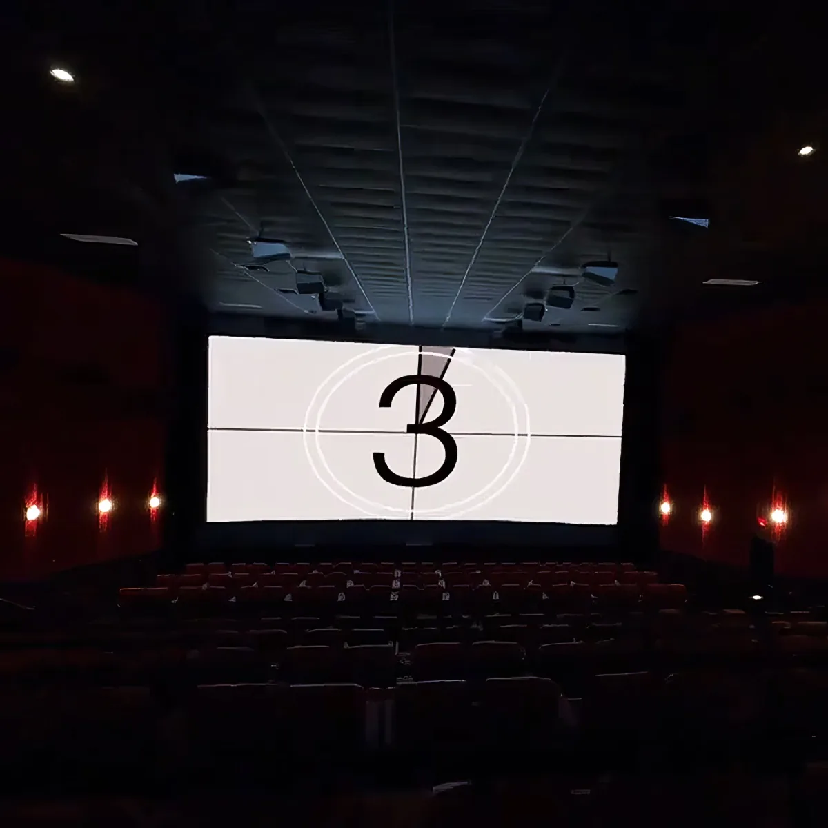 Inside movie theatre