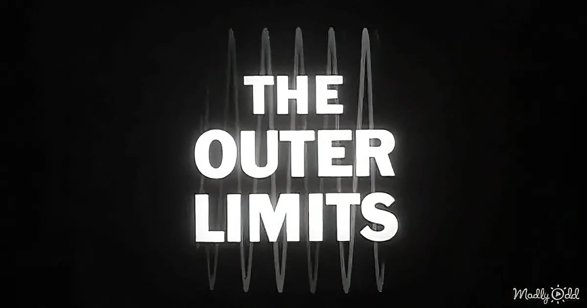 The Outer Limits logo with glowing white text and abstract lines against a dark background.