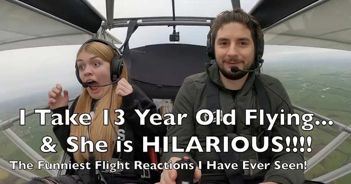 13-Year-Old Girl's Wild Plane Reaction Goes Viral