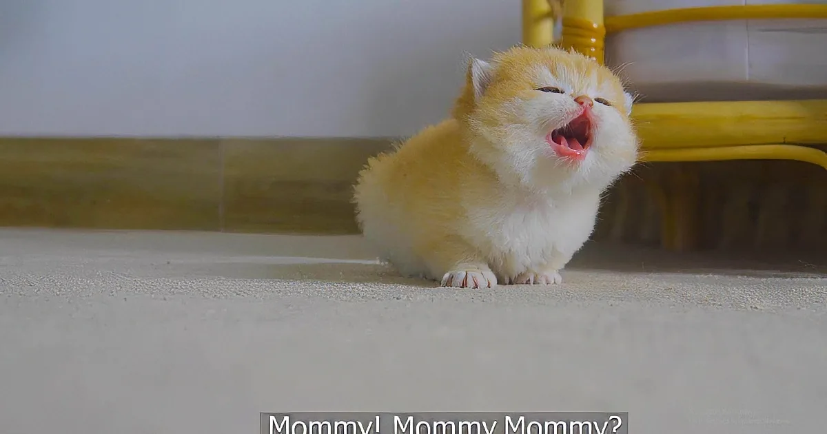 You Won't Believe How Loud This Tiny Kitten's Meow Is