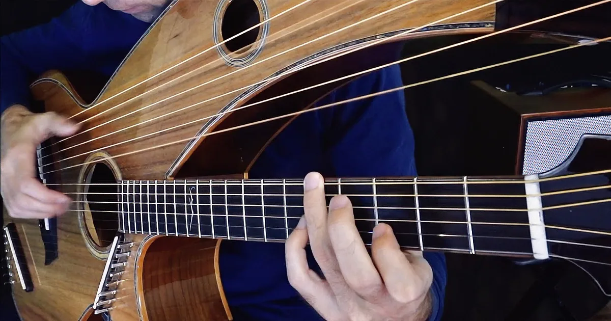 Neil Young''s ''Harvest Moon'' Echos Deep on a 20-String Harp Guitar
