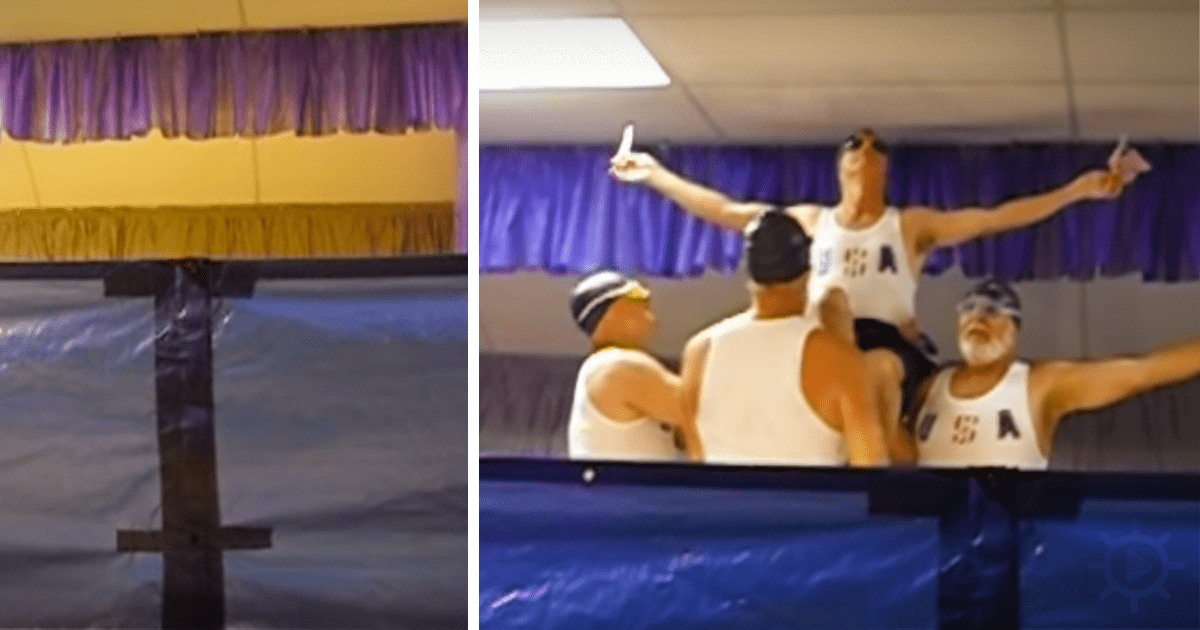 6 Senior Gentlemen Line up, and Give You a ''Synchronized Swim'' Routine You Won''t Forget